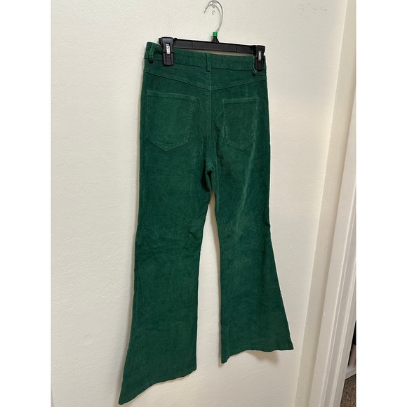 Princess Polly Green Corduroy Flare Pants Women's Size US 4 Retro Style - Picture 8 of 9